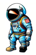 Spaceman tattoo design idea