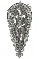 virgo sign tattoo design idea