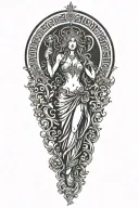 virgo sign tattoo design idea