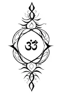 Mahadev trishul, mor pankh, om and hindu sign h letter hidden and love symbol and butterfly symbol  tattoo design idea