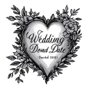 Wedding Date tattoo design idea