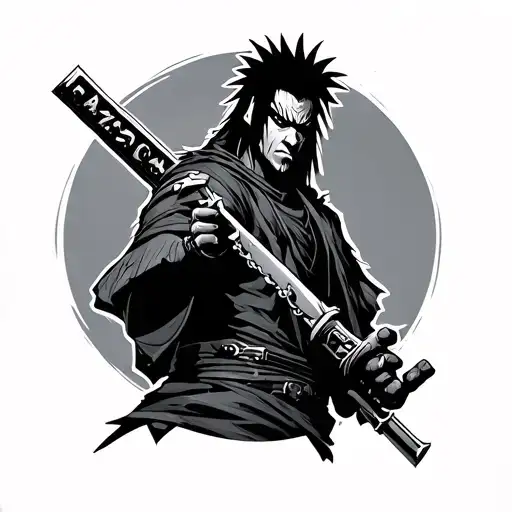 Zabuza tattoo in hand tattoo design idea