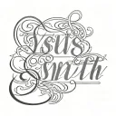 name written in script  "Tyrus Smith" tattoo design idea