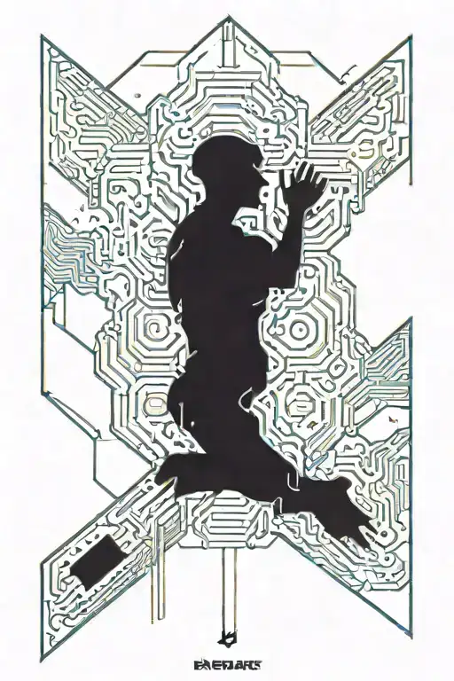 Cyberpunk 2077 Cyberware implants down my spine tattoo tattoo design idea