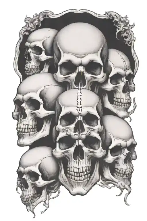 hear no see no evil speak no evil skulls tattoo design idea