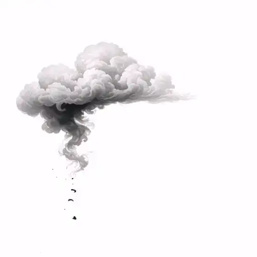 Coverup Clouds and Smoke tattoo design idea