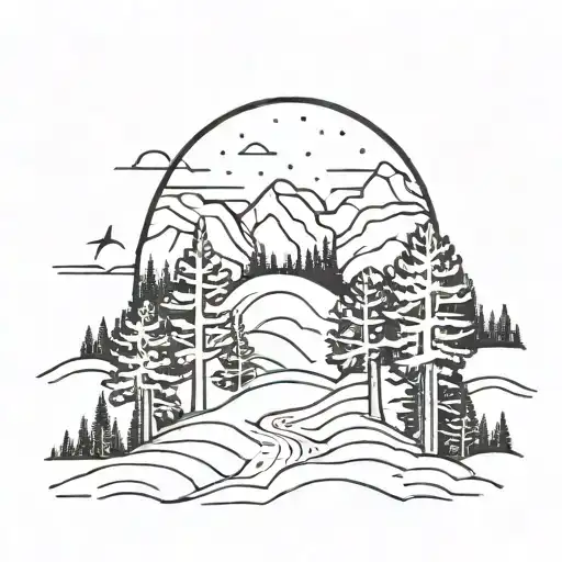 My native land begins thereWhere the expanses are lost in the light of the moonWhere the forest surrenders to the snow with the breath of winterWith the horizon of the sun tattoo design idea