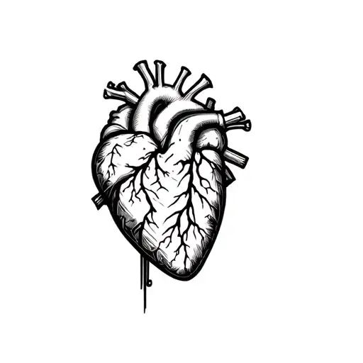 heart, strong, hope, mountain, motorcycle tattoo design idea