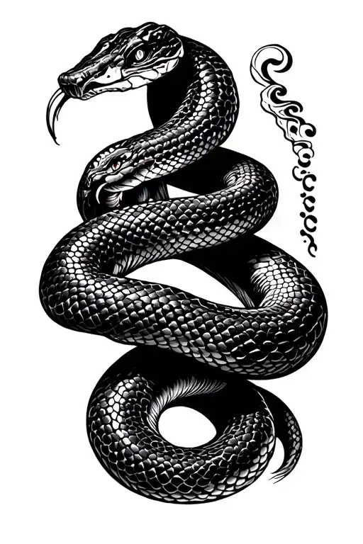 Snake Finger tattoo design idea