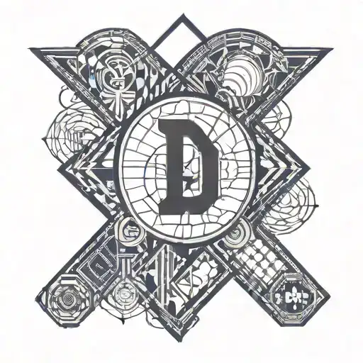 the dodgers logo tattoo design idea