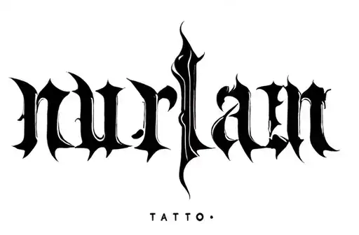 "Nurlan" tattoo design idea