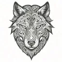 wolf head tattoo design idea