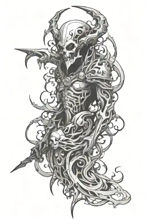 Dota 2 Necrophos tattoo design idea
