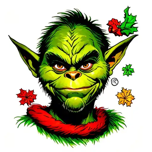 the grinch as Robby the house elf  tattoo design idea