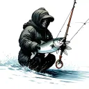 Ice fishing tattoo design idea
