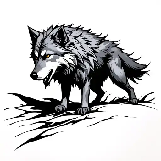 Fenrir Wolf tattoo design idea