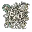 levi in cursive font tattoo design idea