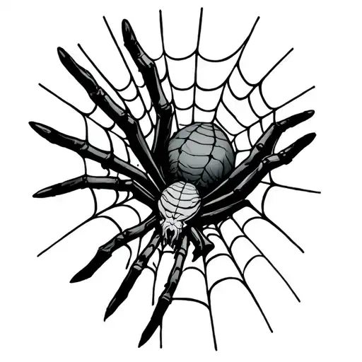 Spider Web Hand tattoo design idea