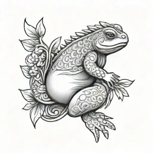 kappa pregnant woman tattoo design idea