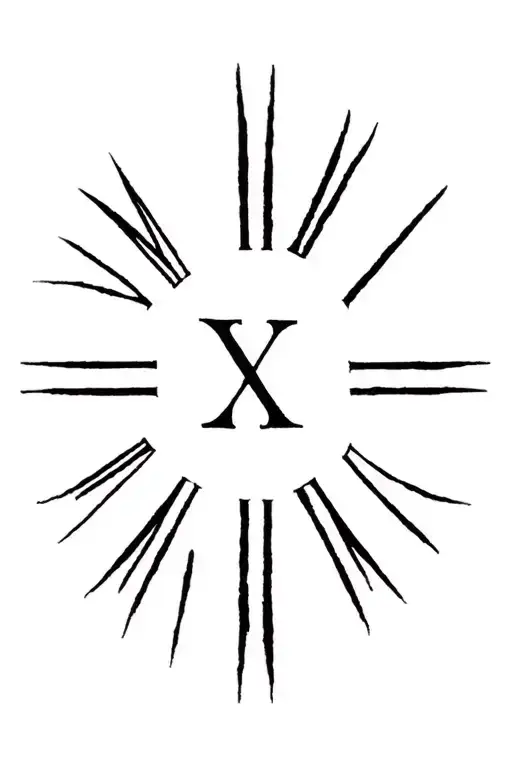 777 Roman Numerals tattoo design idea
