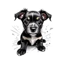 puppy tattoo design idea