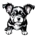 puppy tattoo design idea