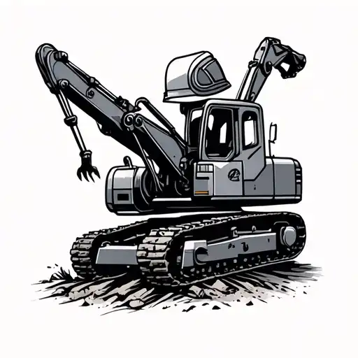 Underground mining tattoo design idea