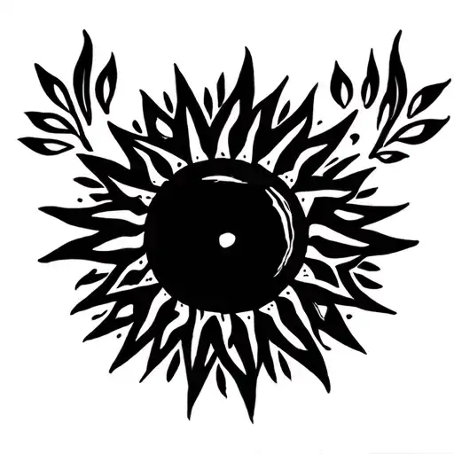 elbow tattoo with sun and pattern mandala design tattoo design idea