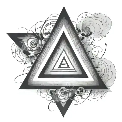 AA symbol of a triangle tattoo design idea