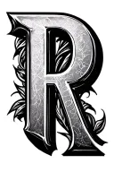 double letter R tattoo design idea