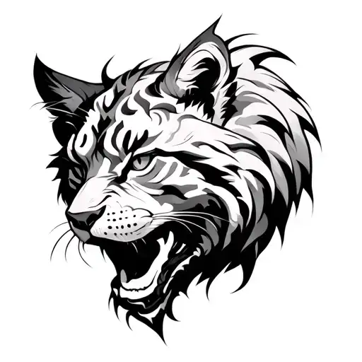 an animal associated with willpower, diligence, injustice, rejection, pain tattoo design idea