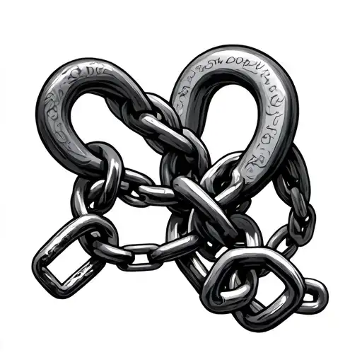 new chains, same shackles tattoo design idea