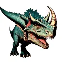 Triceratops tattoo design idea