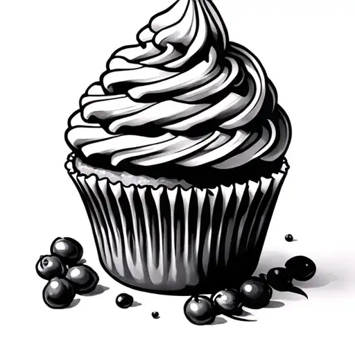 Cupcake tattoo design idea