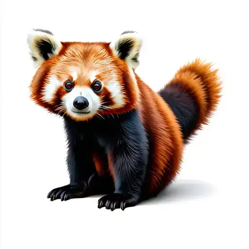 red panda sitting tattoo design idea