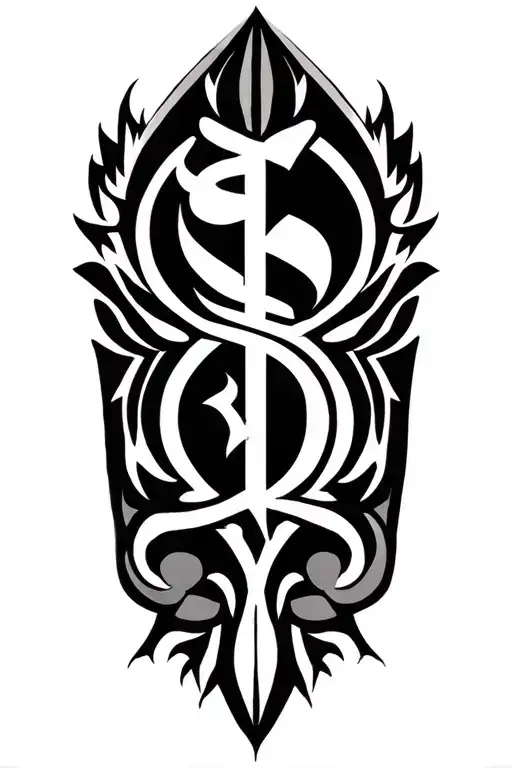 tribal patterns with greek letters alpha phi omega tattoo design idea