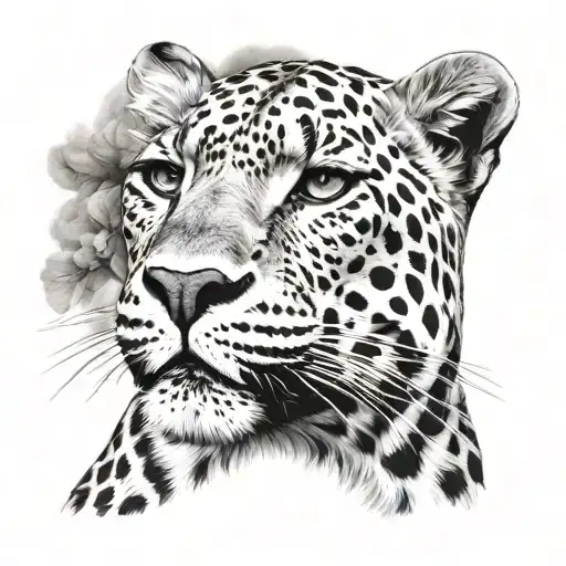 Persian leopard tattoo design idea