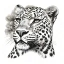 Persian leopard tattoo design idea