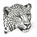 Persian leopard tattoo design idea