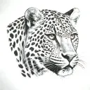 Persian leopard tattoo design idea