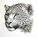 Persian leopard tattoo design idea