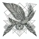 story of icarus falling from the sky tattoo design idea