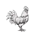 rooster fighting tattoo design idea