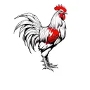 rooster fighting tattoo design idea