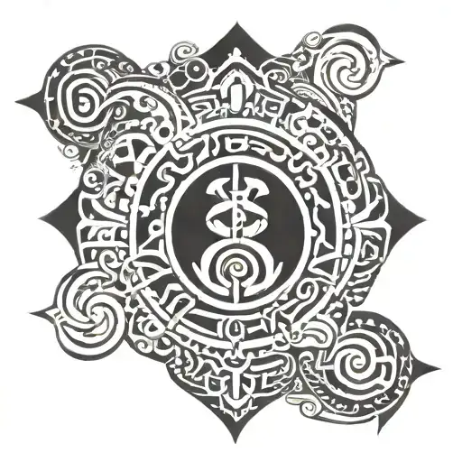 taino druidic tattoo fractal tattoo design idea