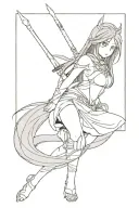 Erza scarlet bark The second moon tattoo design idea
