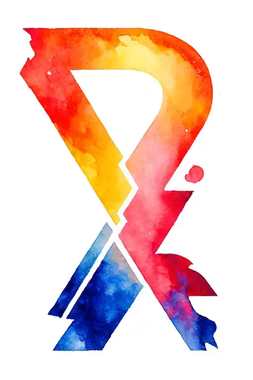 Aquaman logo merged with gemini sign tattoo design idea