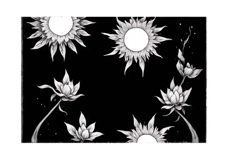 rays of sunshine tattoo design idea