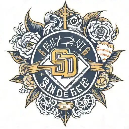 san diego padres base ball transforming tattoo design idea