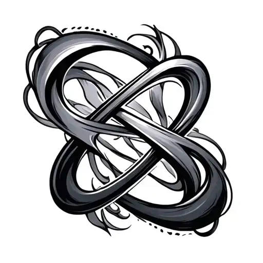444 Infinity tattoo design idea